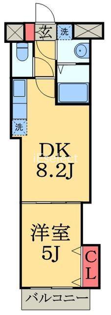 PATEK蘇我(1LDK/4階)の間取り写真