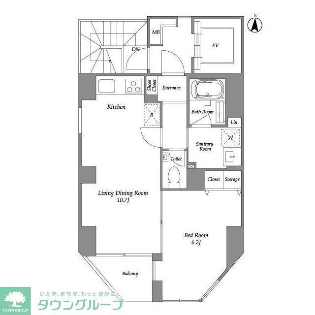 LASPACIO蔵前レジデンス(1LDK/10階)の間取り写真