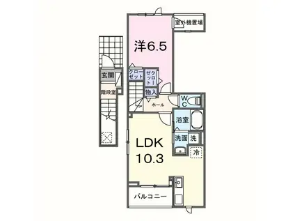 サニーコート伏見(2LDK/2階)の間取り写真