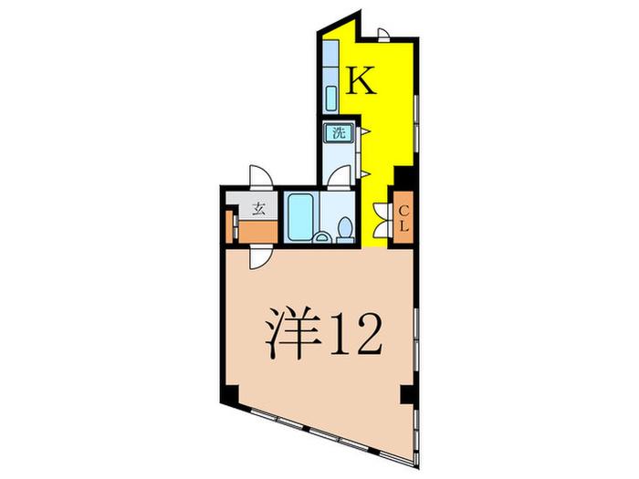 水上ビル(1K/3階)の間取り写真