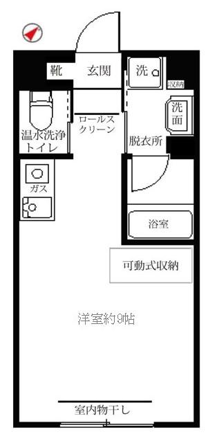 中野坂上マンション(ワンルーム/1階)の間取り写真