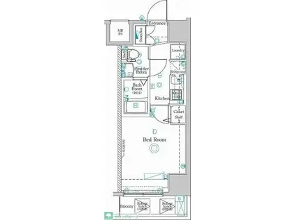 ラフィスタ川口(1K/9階)の間取り写真