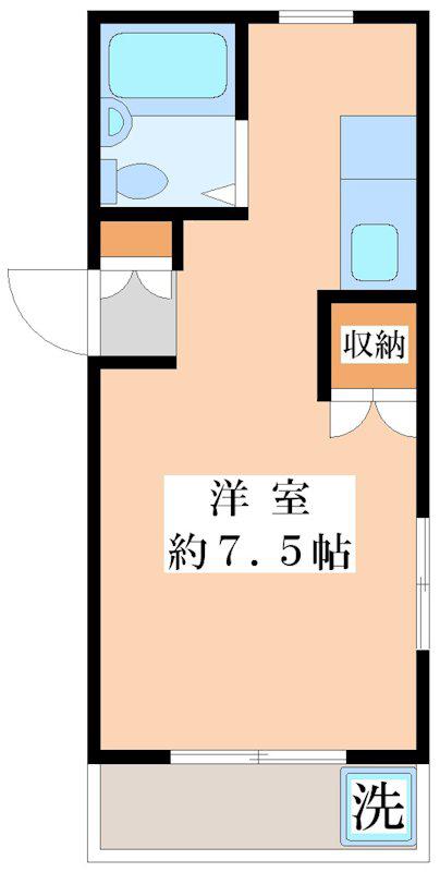 安東ビル(ワンルーム/1階)の間取り写真