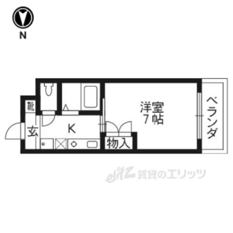 オアーゼ ミブ(1K/2階)の間取り写真