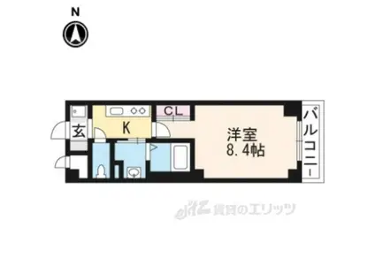 エレファント花園(1K/5階)の間取り写真