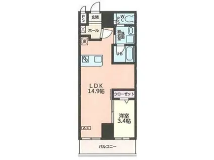 スレンダウェルステージ(1LDK/3階)の間取り写真