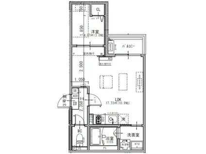JACK NAGARAII(1LDK/1階)の間取り写真