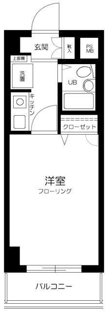 シティライブ多摩川(1K/5階)の間取り写真