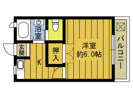 メゾン・ド・エリータ(1K/3階)の間取り写真