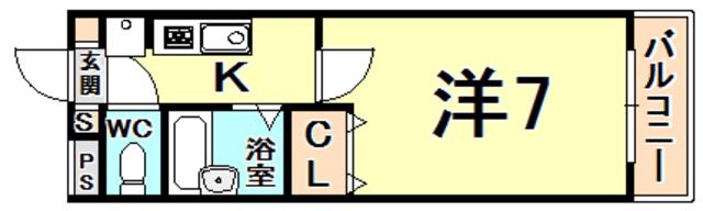 ステラハウス20(1K/3階)の間取り写真
