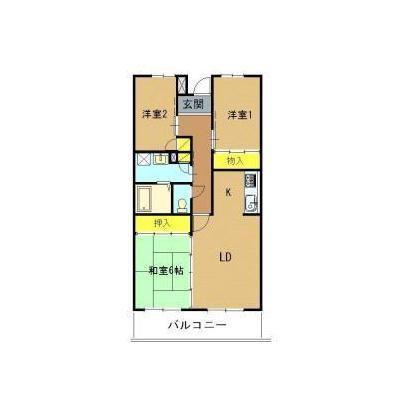 パークアヴェニュー南五葉(3LDK/3階)の間取り写真