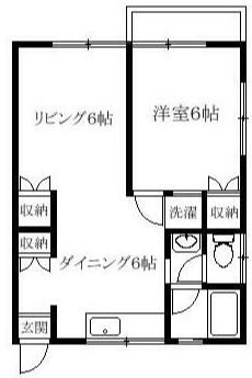 ハイツ桃山(1LDK/2階)の間取り写真