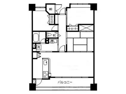 Dクラディア宮崎コートブルク(3LDK/4階)の間取り写真