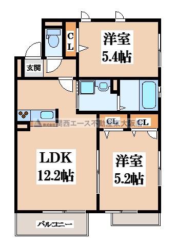 プランドールピア(2LDK/2階)の間取り写真