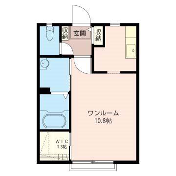 プランドゥール壱番館(1K/1階)の間取り写真