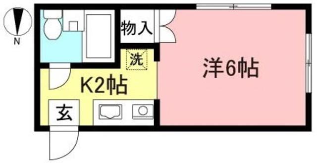 モンシャトー成城(1K/1階)の間取り写真
