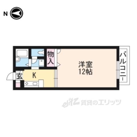 第五ハイツ高樋(1K/2階)の間取り写真