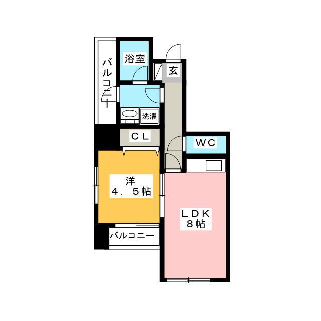 NO59TWINS(1LDK/2階)の間取り写真