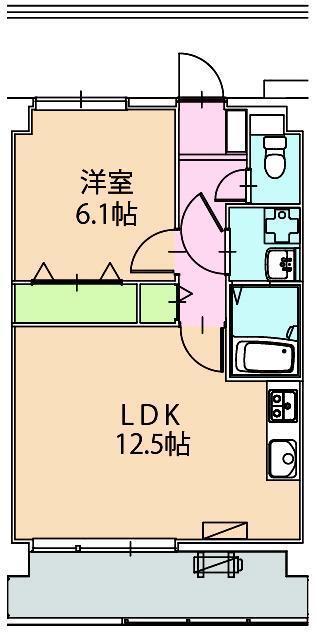 SCELTO・K(1LDK/6階)の間取り写真