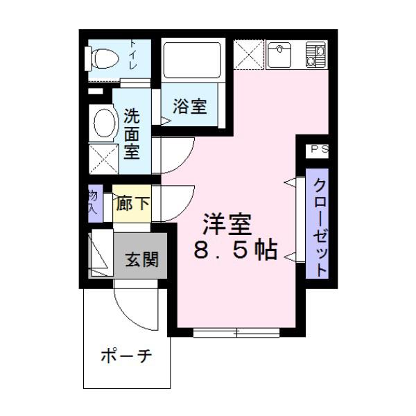 エムアイコート(ワンルーム/1階)の間取り写真