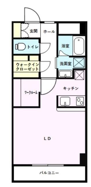 高砂ハイツ1(1SLDK/4階)の間取り写真