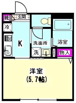 メゾン柴田(1K/2階)の間取り写真