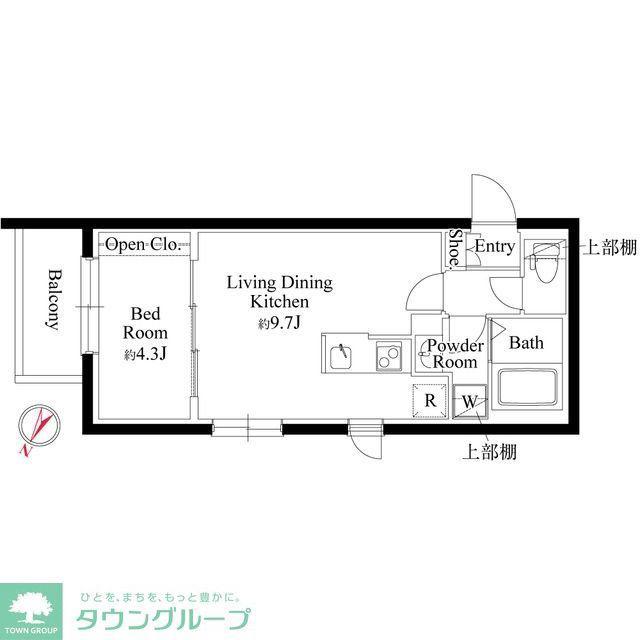 CASA PIAZZA 杉並和田(1LDK/3階)の間取り写真
