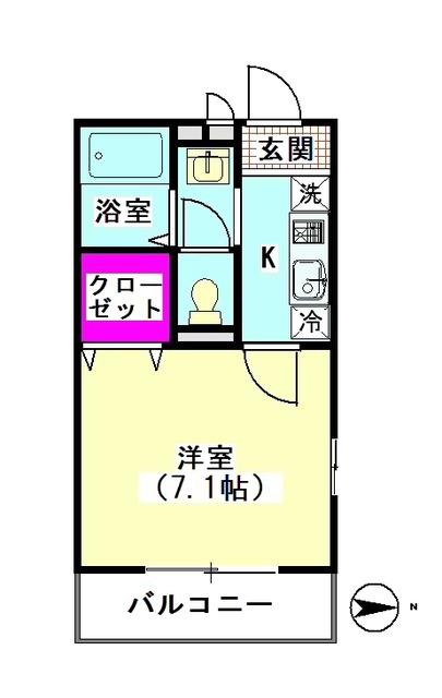 リブコート(1K/1階)の間取り写真