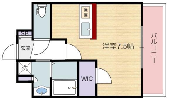SOFIA住吉大社(ワンルーム/5階)の間取り写真