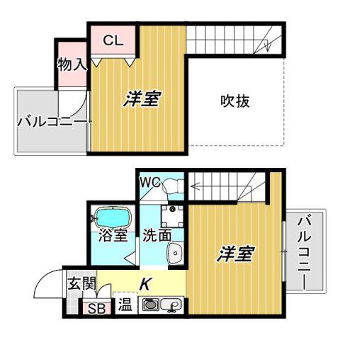 トラストアビコ(2K/5階)の間取り写真