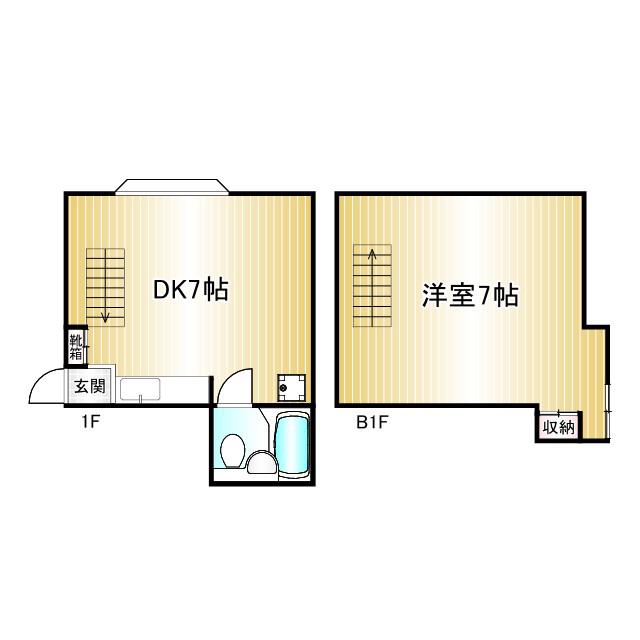 成城グリーンテラス(1DK/1階)の間取り写真