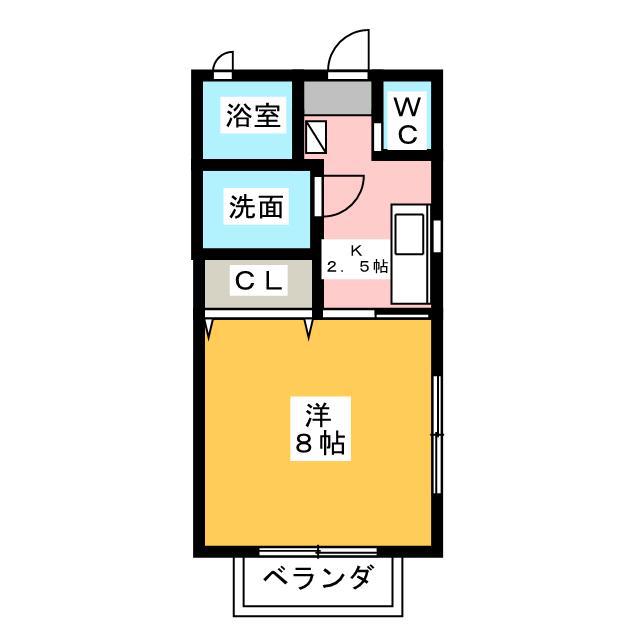 ラ・メゾンフォーレ(1K/1階)の間取り写真