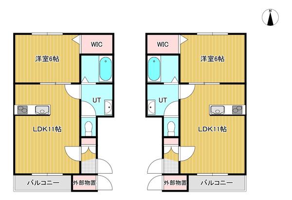RUBYII(1LDK/2階)の間取り写真