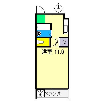 LA FORESTA(ワンルーム/4階)の間取り写真