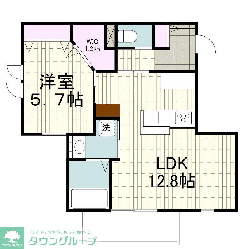 アドゥシール(1LDK/1階)の間取り写真