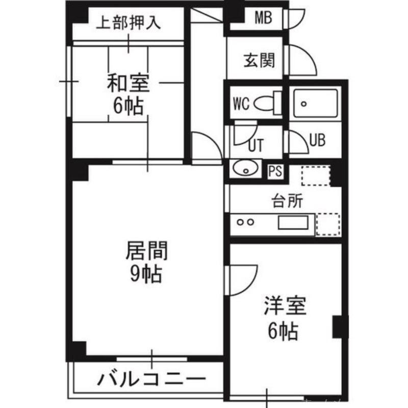 ル・ノール平岸駅前(2LDK/2階)の間取り写真