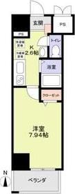 クレストタワー栄(1K/7階)の間取り写真