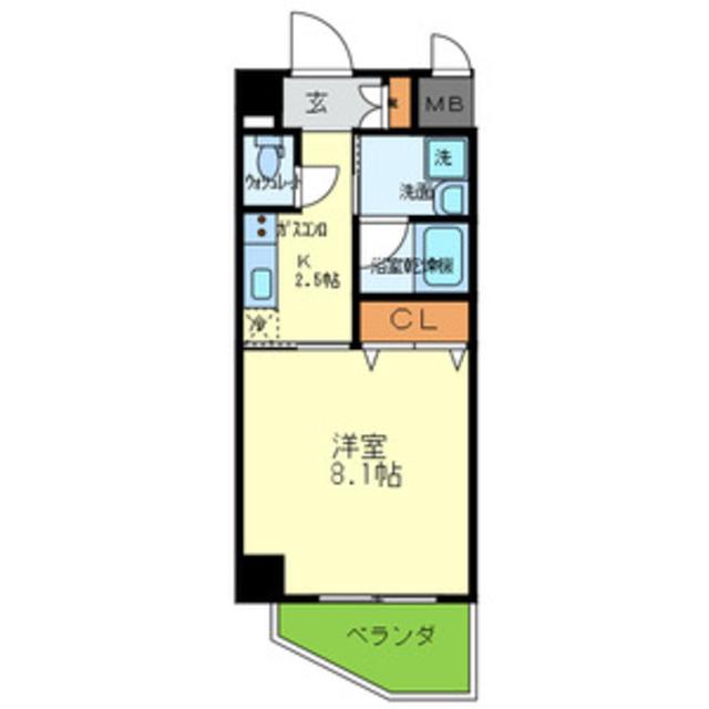 ザッツコート浜町(1K/3階)の間取り写真