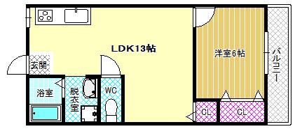 第2セイワコート(1LDK/2階)の間取り写真