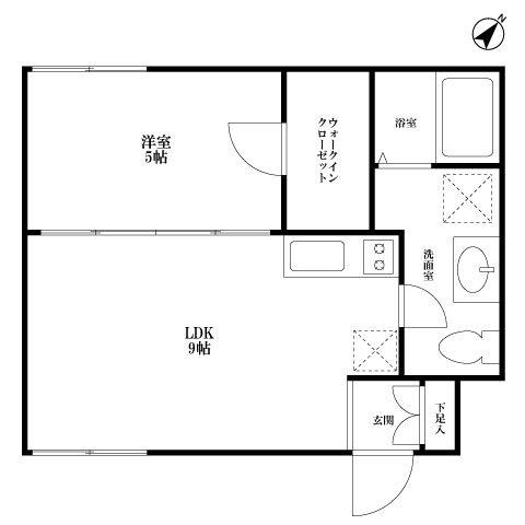 エリアーナ西新宿(1LDK/3階)の間取り写真