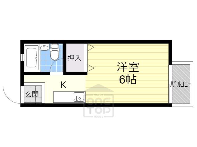 田村ハイツⅡ(1K/1階)の間取り写真