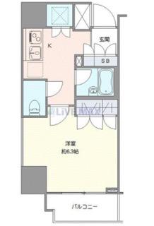 西麻布マンション(1K/8階)の間取り写真