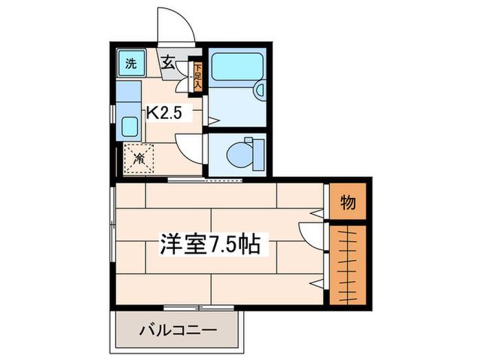 ムーンパレット(1K/3階)の間取り写真