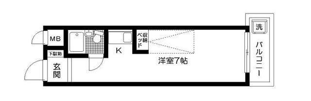 日神パレス新大塚(ワンルーム/4階)の間取り写真
