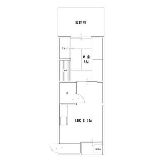 メゾンソルトイン(1LDK/1階)の間取り写真