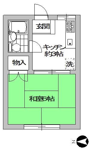 コーポAOKI(2K/2階)の間取り写真