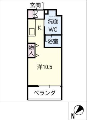 COZY有松(ワンルーム/3階)の間取り写真