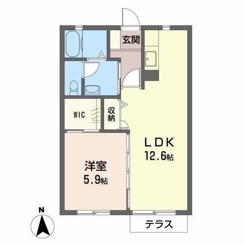 ルイ シャトー(1LDK/1階)の間取り写真