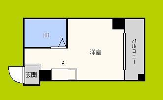 サンプラザ今里V番館(ワンルーム/2階)の間取り写真