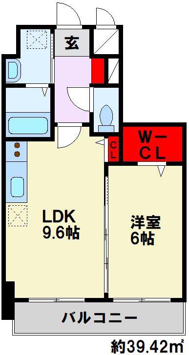アースコートYSシティ西神原(1LDK/2階)の間取り写真